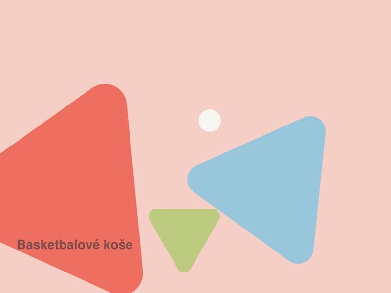 Ilustrace ve značkových barvách Trianglu – Basketbalové koše