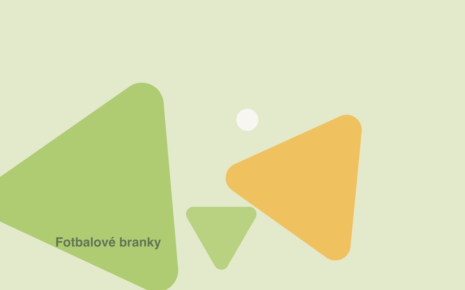 Ilustrace ve značkových barvách Trianglu – Fotbalové branky