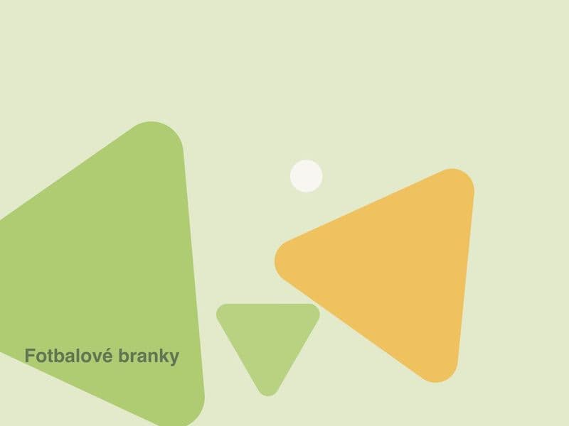 Ilustrace ve značkových barvách Trianglu – Fotbalové branky