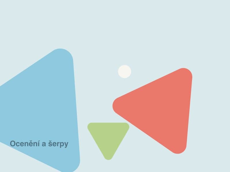 Ilustrace ve značkových barvách Trianglu – Ocenění a šerpy