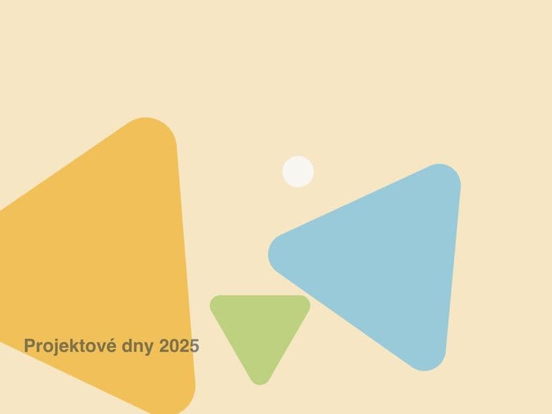 Ilustrace ve značkových barvách Trianglu – Projektové dny 2025