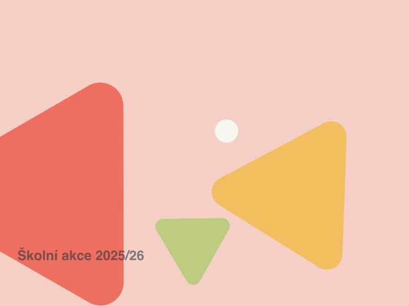 Ilustrace ve značkových barvách Trianglu – Školní akce 2025/26
