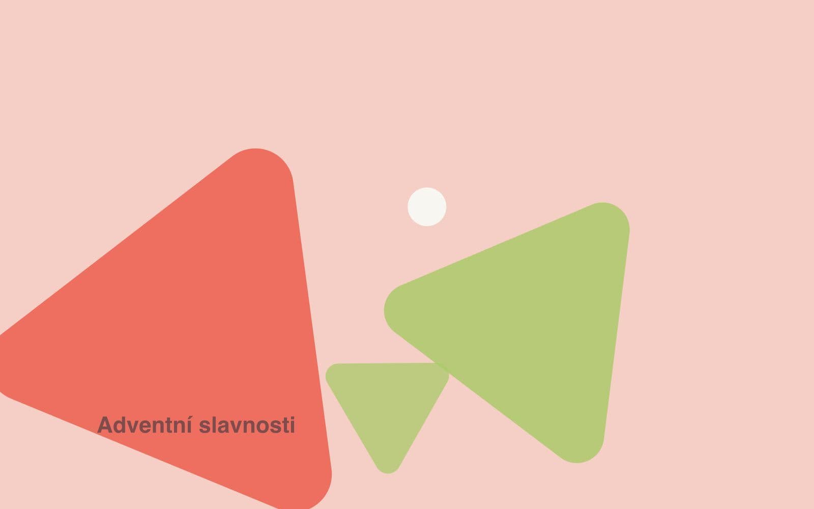 Ilustrace ve značkových barvách Trianglu – Adventní slavnosti