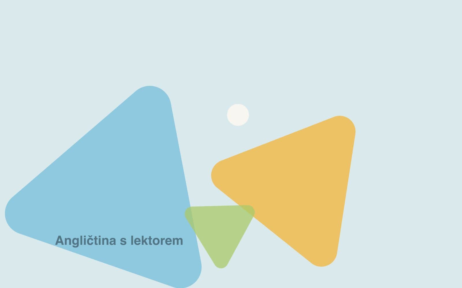 Ilustrace ve značkových barvách Trianglu – Angličtina s lektorem