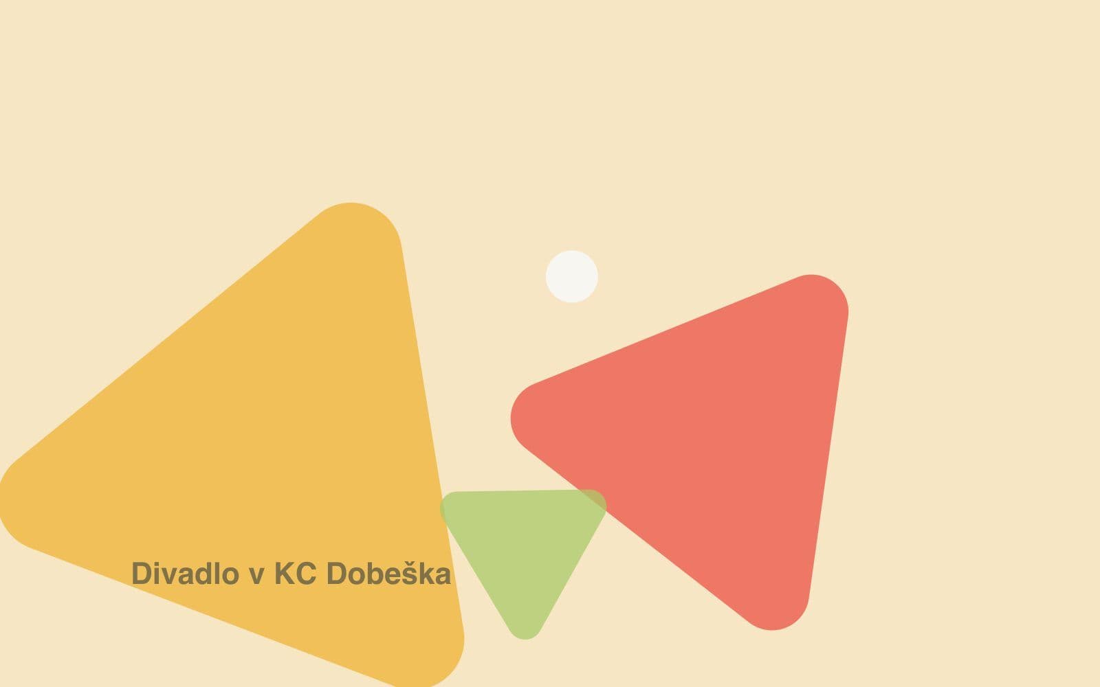 Ilustrace ve značkových barvách Trianglu – Divadlo v KC Dobeška