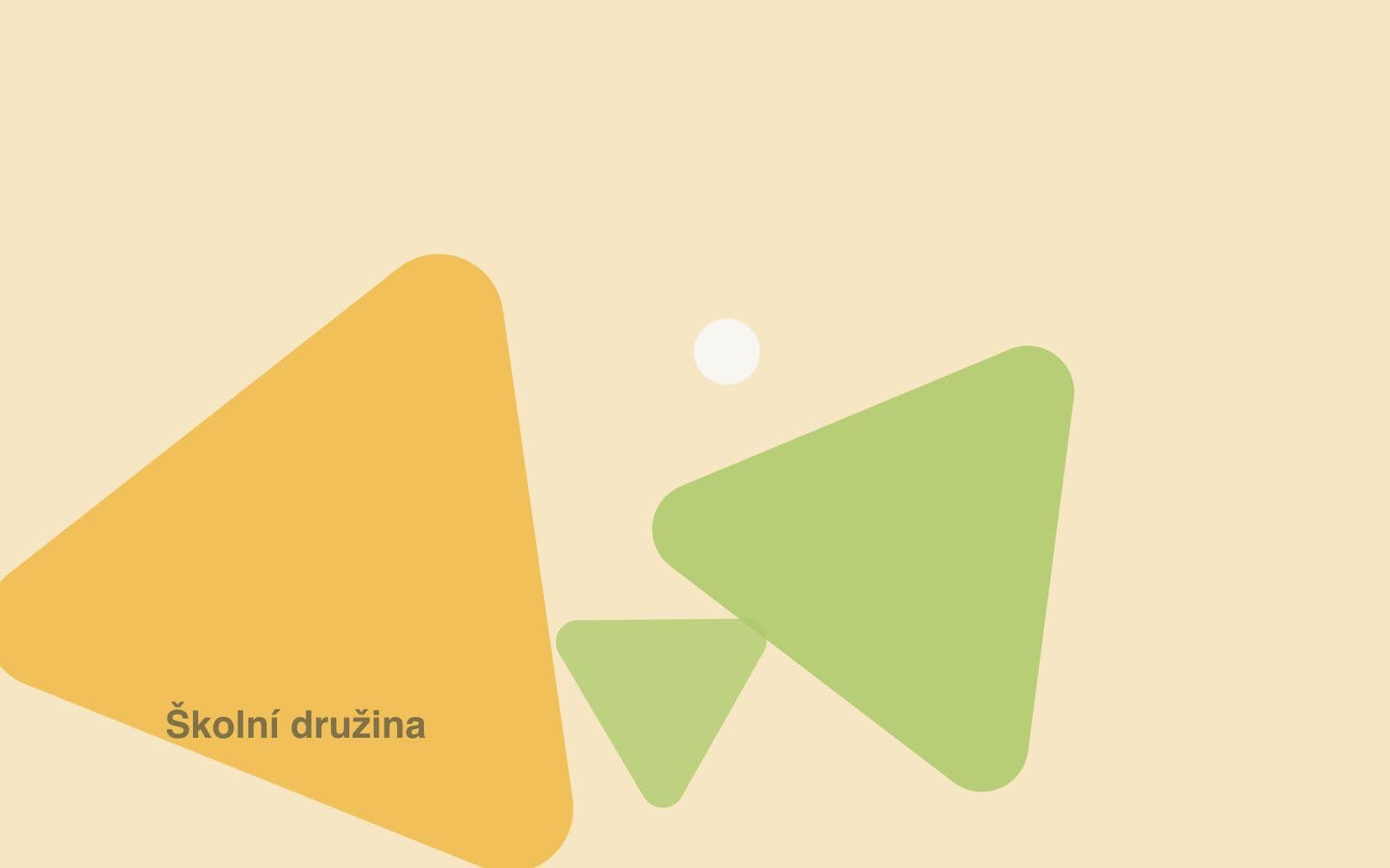 Ilustrace ve značkových barvách Trianglu – Školní družina